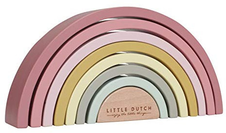 Little Dutch Holz Regenbogen Motorikspielzeug (Altrosa)