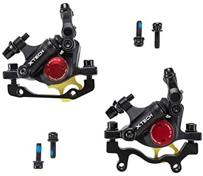 Bucklos Zoom HB-100 MTB Hydraulische Scheibenbremssättel vorne + hinten, Aluminiumlegierung, Mountainbike, hydraulische Scheibenbremsen mit is/PM Universal-Bremssatteladapter für XC Trail, Fat Bike