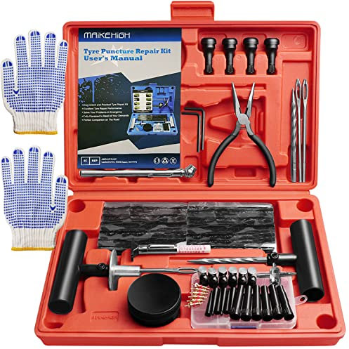 MAIKEHIGH Reifenreparaturset Auto, Reifen Reparaturset - 100 Stück Set für Motorrad, ATV, LKW, Traktor Flat Reparatur Set