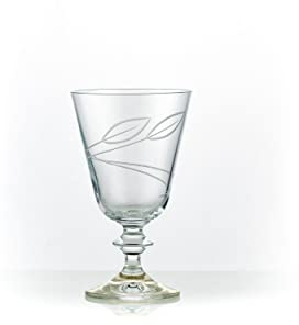 Crystalex Weißweingläser Weinglas Bella Kristallgläser geschliffen 230 ml 6er Set Bohemia