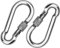 Exbrith 2 Pièces 304 Mousqueton en INOX, Mousqueton à Vis en Acier INOX, pour Accrocher des Cordes, des Chaînes, des Ceintures, des Câbles, 7 x 3,5 cm/2,75 x 1,37 pouces