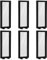 QOTSTEOS Lot de 6 vitrines flottantes 3D en polyéthylène transparent avec cadre flottant et suspension pour bijoux (noir)