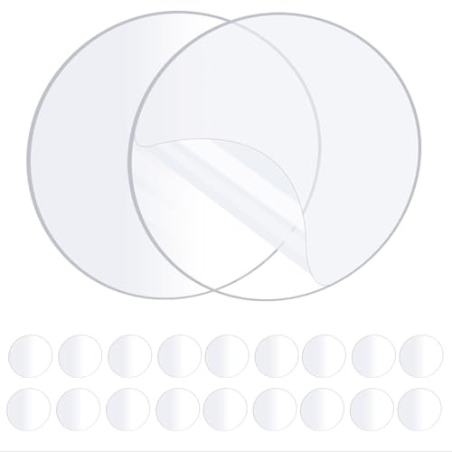 ZOMPAGO 20Pcs Clear Double Sided Sticky Pads,Waterproof Strong Adhesive Round pads for Mounting, Heavy Duty Washable gel Sticky Pad for Phone Holder,Pictures,Hooks,Shelves