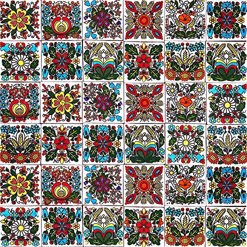 Kociewski - Tile Set with Polished Folk Design