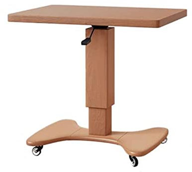kleiner Tisch Couchtisch aus massivem Holz, Beistelltisch mit rollenden Rädern, mobiler Beistelltisch, Arbeitstisch, Sofatisch for Wohnzimmer, Nachttisch, Nachttisch for Schlafzimmer, höhenverstellbar