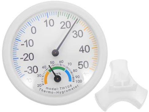 BESPORTBLE Termometro Igrometro Analogico Precisione Elevata Misuratore Di Temperatura e Umidità Per Frigorifero e Congelatore Design Compatto e Facile Da Leggere