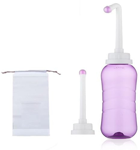 Brigtviee Po Dusche Wochenbett Intimdusche Portable Bidet für Vaginaldusche, Tragbares Bidet Mobiles Bidet Peri Bottle für Linderung von Dammschmerzen und Betreuung Nach der Geburt, 50ml,Lila