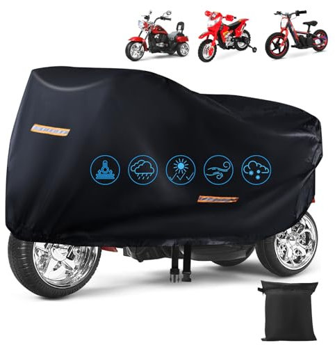 Cubierta para Juguetes para Coche, Resistente 420D Universae para niños, Funda Grande para vehículos eléctricos con Hebillas Resistentes al Viento y 4 Bandas Reflectantes, Resistente al Agua y