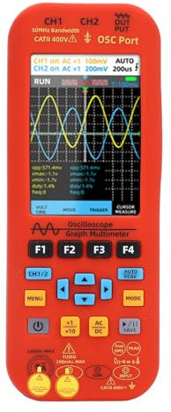 GENERATORE MULTIMETRO OSCILLOSCOPIO PORTATILE 50MHZ 2 PALMARE PER LAVORATORI ELETTRONICI