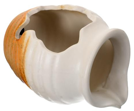 Levemolo Pond Spitter Ceramic Pot Statue for Garden Water Feature – Small White Design Decorative Lawn Ornament for Diy Garden Decor