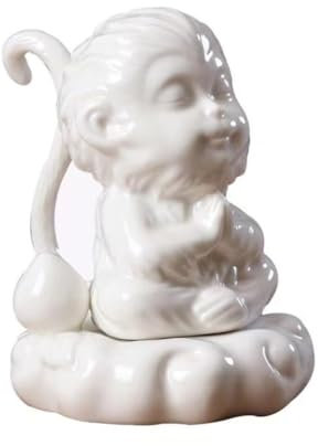 ZOAPDEBCE Affenkönig -Statue, Schwarz-lila Sand Sun Wukong Figur, Qitian Great Saint Sun Wukong Keramik Zen Teehaustier, Kleiner AFFE Aquarium Landschaft Heimdekoration