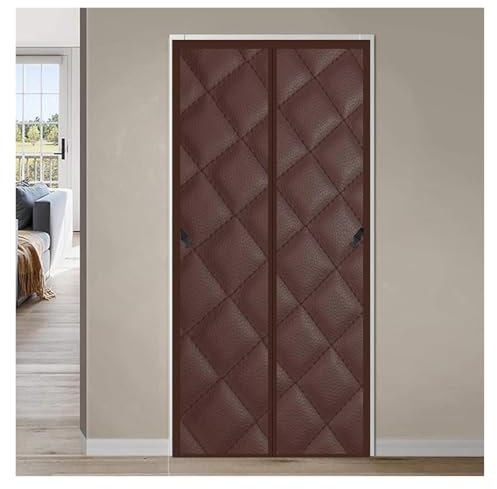 YXEHZ Winddichte Thermovorhang Tür Winter Verdickter Türvorhang Wärmeschutzvorhang Isoliervorhang Geeignet für Wohnzimmer, Schlafzimmer, Eingangstür, Braun(1.05x2.1m)