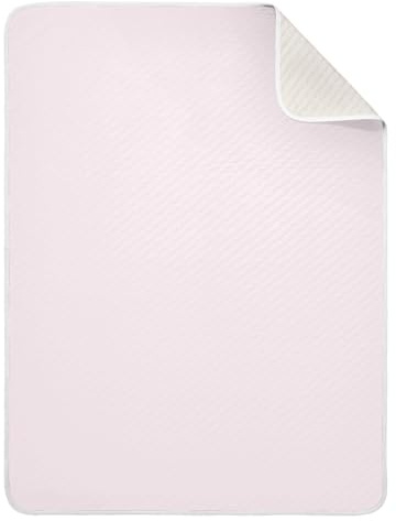 Cobija de algodón liso para bebé, color rosa rubor, manta envolvente para cochecito de bebé, 30 x 40 pulgadas