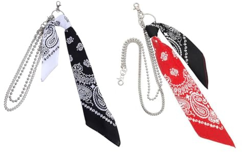 Hip-Hop-Kettentuch, Hose, Kette, Bandana, Geldbörse, Kette, Band, Biker, Kopftuch, Metall, Schlüsselanhänger, Tasche, Hose, Schmuck