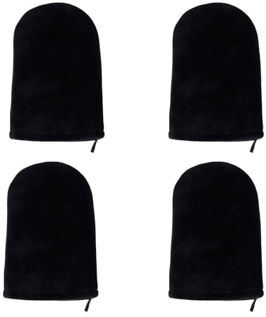 4 PCS Tanning Mitt, Self Tan Mitt, Tanning Glove for Reusable Sunbathing (Black)