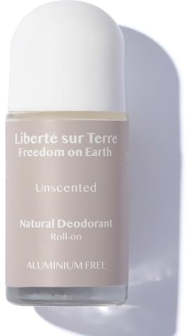 Freedom on Earth Natural Deodorant Roll-On, Unscented - Aluminum Free