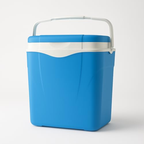 HERSIG - Nevera Portatil - Nevera Playa y Camping - Neveras Portatiles para Mantener Bebidas y Comidas Frías en Actividades al Aire Libre - Material Resistente y Fácil de Lavar - Azul 24 litros