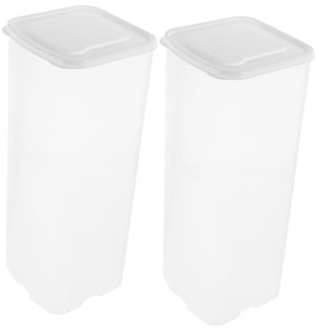 OFFSCH Contenitore Pane 2 Pezzi in Plastica Bianca, Design Raffinato