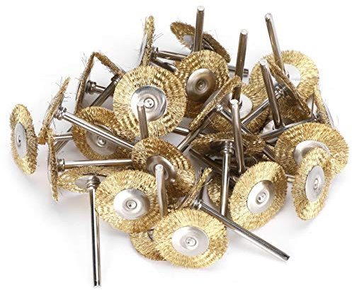 Haosie Wire Brush, Rotarys Tool Accessories, 30PCS Drill Brush | Small Brass Wire Brushes, Wire Wheel Polishing Kit, Drill Attachment for Cleaning Angle Grinder