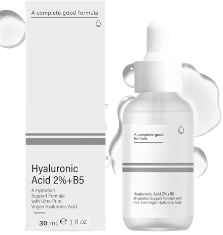 Hyaluronic Acid 2% + B5 Serum, Acide Hyaluronique Visage, Acide Hyaluronique Serum Réduction Des Pores, Hydrate en Profondeur et Apaise la Peau, 30ml