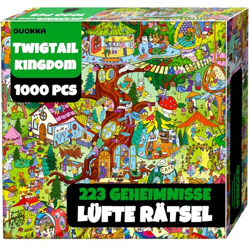 Rompecabezas 1000 Piezas para Adultos - Puzzle Adultos | Rompecabezas 223 Secretos Ocultos - Piezas Gruesas De Fácil Ensamblaje - Colecciona Los Cuatro Rompecabezas - Bosque