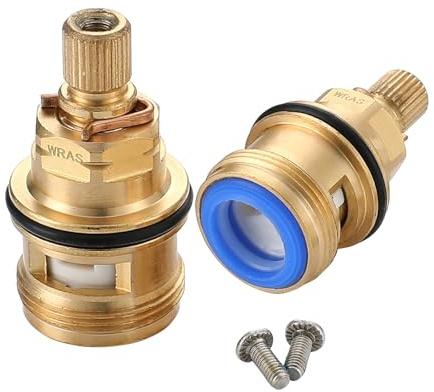 2Pack Tap Cartridge Replacement for Franke Ascona 3308R Kitchen Tap Brass Valve Ceramic Cartridge Quarter Gland Insert Spare Replacement WRAS Approved