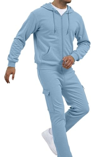 CEWIFO Tuta da Lavoro Uomo Completa Invernale Intera Zip Hoodie Man Hoodies for Men Giacche Estive Leggere Felpe Vintage con Ragazzo Streetwear