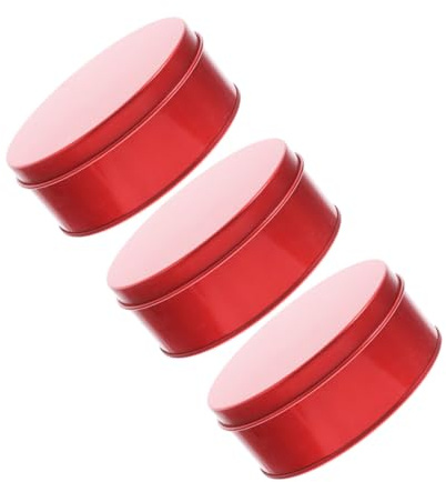 TOYANDONA 3 Pcs Round Tinplate Cookie Tins 3.94X3.94X1.57In Metal Candy Boxes for Baking Storage Easter Holiday Organization