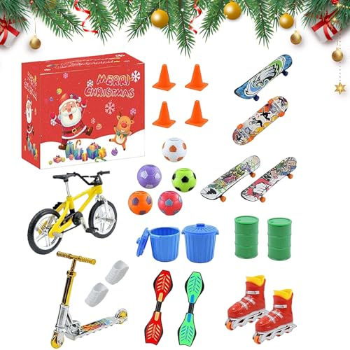 Generico Skateboard Da - Mini Deck Fidget, Finger Skate Board | Per Alleviare Lo Stress, Feste Per Bambini, Ragazzi, In Classe, Calze Di Compleanno, Natale, Pasqua