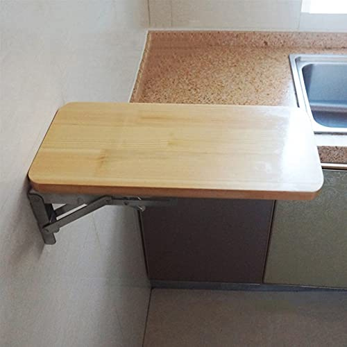 Mesa plegable de pared con estantería de madera que ahorra espacio, versátil escritorio de cocina, comedor y estación de trabajo de oficina en casa para laptop y computadora, soportes de acero
