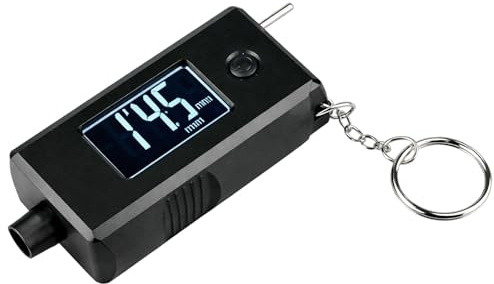 2-In-1 Digital Tyre Pressure Gauge, Tyre Gauge Tread Depth & Pressure Gauge Uk,Backlight Lcd With Key Ring,For Car, Bike, Motorcycle,Up To 120 Psi & 15mm