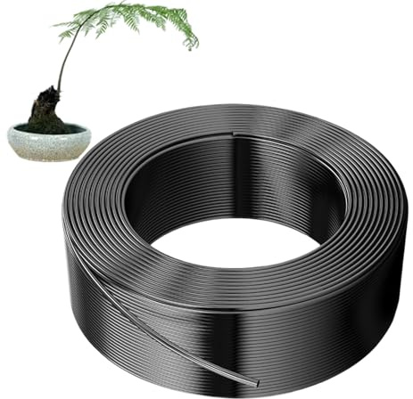 Alambre de aluminio anodizado - 110 metros | ilo flexible anodizado para herramientas de jardín | alambre para bonsáis para troncos | Para guirnaldas, guirnaldas, enrejados, flores, patio, césped