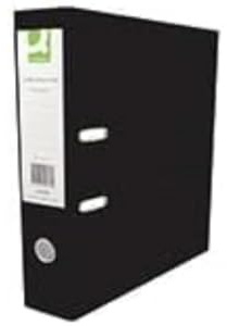 Q-Connect 70mm Lever Arch File Polypropylene Foolscap Black (Pack of 10) KF20025
