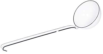 Riess, 0309-033, Schöpflöffel ø 9cm, WEISS, Weiß, Emaille, Vol. (rec.): 0,2 Liter, Made in Österreich, LBH: 34,0x9,2x7,5cm, 0,168kg, Induktionskocher kompatibel, Gasherd geeignet, Ofenfest