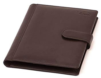 Via Monte Echtledermappe A5 für FLVG Lehrerkalender o. ä. in Braun