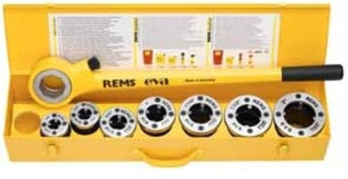 REMS Handschneidkluppe Eva Set Professionelle EVA Schneideisen Gewinde Manuell M16 – 32