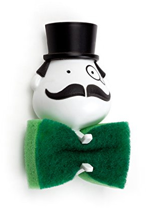 PELEG DESIGN - Schwammhalter Mr. Sponge | Lustige Halterung für Schwämme | Abtropfgestell | Küchen Organizer | Halterung mit Saugnapf für Küche & Badezimmer | Geschenk an Weihnachten, Geburtstag