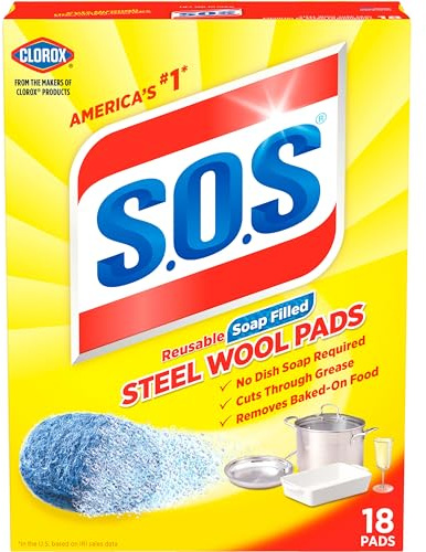 S.O.S Steel Wool Soap Pads, 18 Count