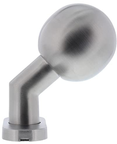 ToniTec Türknopf Oval gekröft feststehend Türknauf Edelstahl fein matt Kugelknauf ideal für Haustüren