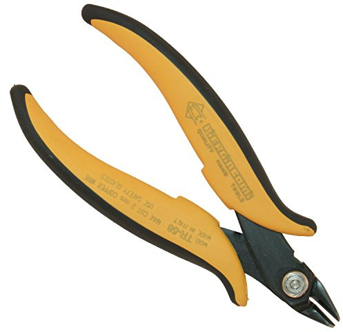 Piergiacomi Medium-Seitenschneider mit 21 Grad abgewinkeltem Kopf plus 8 mm Schneidlänge für einen abgeschrägten Schnitt von Kupfer und Soft Drähte bis Durchmesser 2mm (12 AWG), 1 Stück, TR58