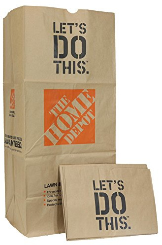 THE HOME DEPOT Heavy Duty Brown Paper 30 Gallon Lawn and Refuse Bags for Home and Garden (15 Lawn Bags)