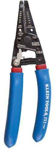 Klein Tools 11057 Wire Cutter/Wire Stripper, Heavy Duty Wire Cutter Stripper for 20-30 AWG Solid Wire and 22-32 AWG Stranded Wire