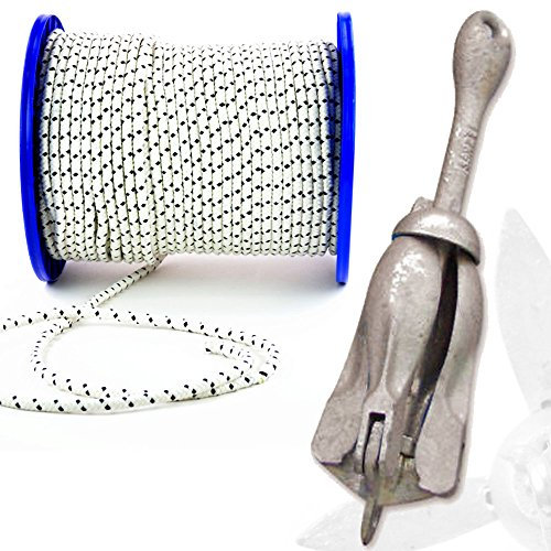 wellenshop 30m Ankerleine Ø 8 mm + Anker 2,5 kg
