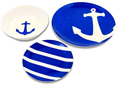 Camco 41951 Melamine Marine Dinnerware (12 Piece Set)