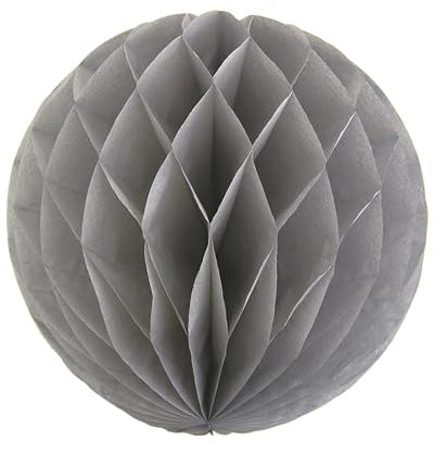 10 Wabenbälle 30cm Set ( hell silber / grau 012H ) // Waben Ball Honeycomb Papier Hänge Deko Laternen Dekoration Bälle Pompons PomPom Party Hochzeit Raumdeko