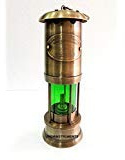 Beautiful Antique Miner Lamp Nautical Vintage Ship Oil Lamp Green Glass 6 Inches Rustic Vintage Home Decor Gifts
