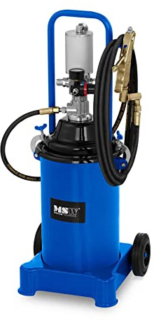 MSW Pompe À Graisse Pneumatique Professionnelle Appareil Graissage Lubrification Pro-G 12M (12 L, 300-400 Bars, Compression 50:1, Débit 0,85 l/Min)
