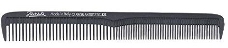 Jäneke Pettine professionale per capelli 55823 in carbonio circa 18 cm (antistatico), dentatura fine e larga (823)
