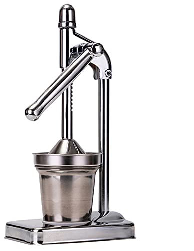 Juicer manual con palanca, prensa de frutas para naranjas, cítricos, exprimidor de limón de acero inoxidable de acero inoxidable. (Color : Silver)