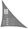 WOLTU Toldo Vela Triangular 2,5 x 2,5 x 3,5 m, Protección Solar HDPE, Transpirable, protección UV, Kit de Montaje para Toldo